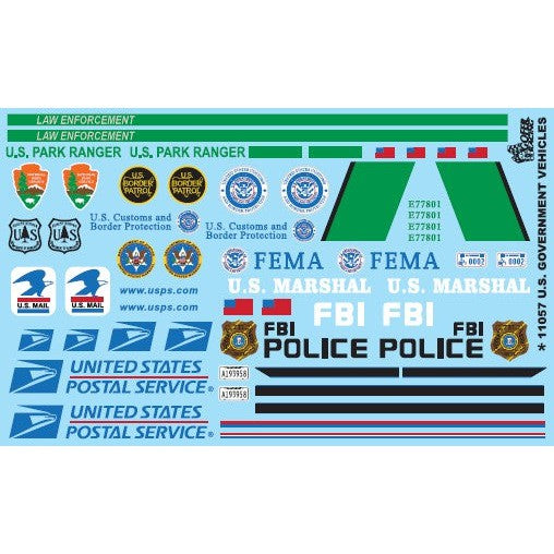 Gofer Racing Decals US Government Vehicles Decal