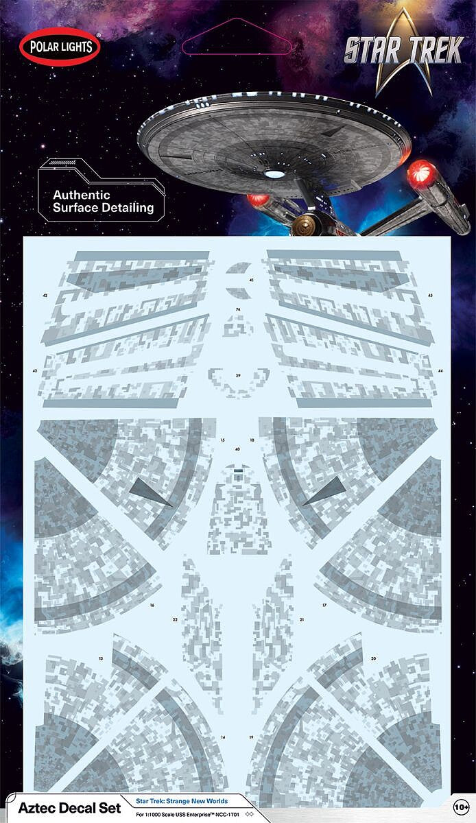 Polar Lights 1/1000 Star Trek Strange New Worlds USS Enterprise Decal Set - 058