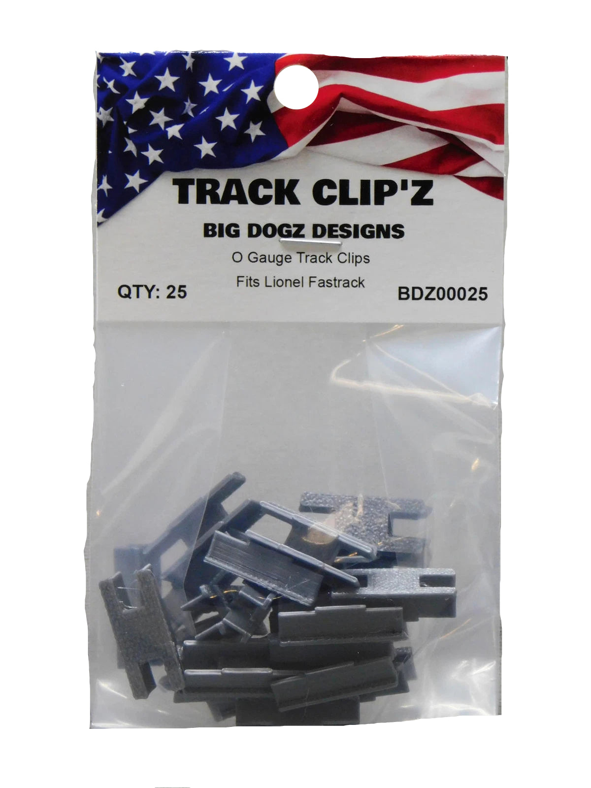 BIG DOGZ DESIGNS TRACK CLIP'Z FOR LIONEL FASTRACK (25) CLIPS joiner BDZ00025