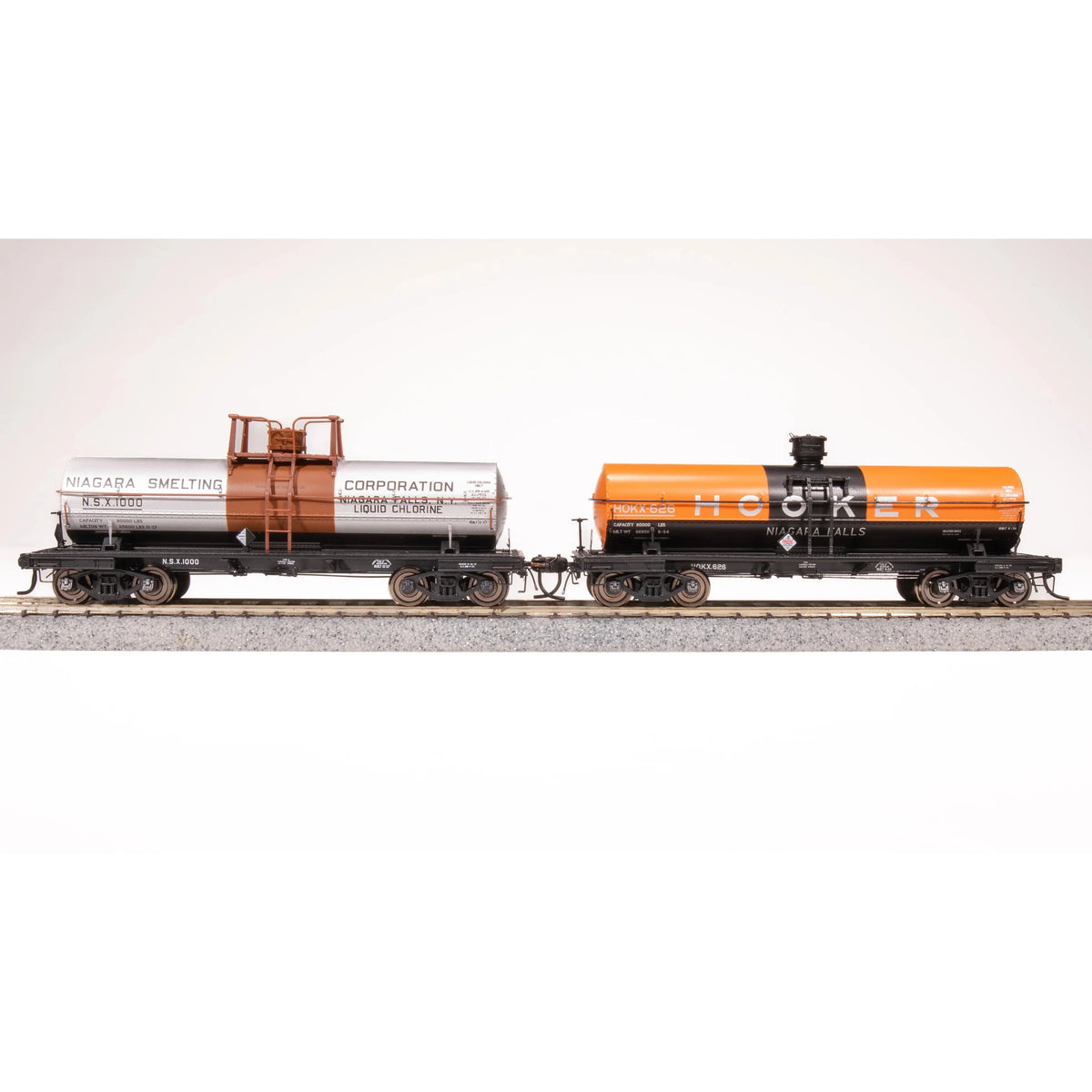 Broadway Limited HO 6000g Tank Car 2pk Hooker/Niagara Smelting