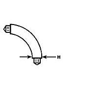 Plastruct 1/4" White Butyrate 3 Diameter Bend for TB-8 (5 per pack)