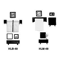 Plastruct HO gauge Multi Color Polyethylene Two Bedroom Set (14 per pack)
