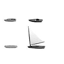 Plastruct HO gauge Canoe, Motor Boat, Sail Boat & Speed Boat Set (4 sets pack)