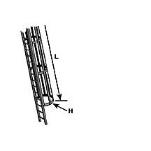 Plastruct HO gauge Polystyrene Ladder with Safety Cage 27/64" Diam.  4-7/8" Length (1 per pack)