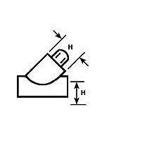 Plastruct 3/32" White Lateral 45° Snap-On Tee for TB-3 (5 per pack)