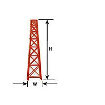 Plastruct HO gauge Polystyrene Oil Well/ Water Tower (1 per pack)