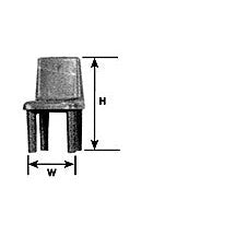 Plastruct O gauge White Styrene Standard Chair (1 per pack)