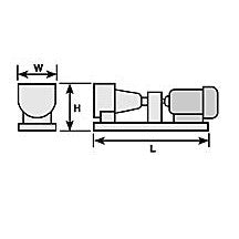Plastruct 1-9/16" Gray ABS Pump and Motor Set (1 set per pack)