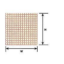 Plastruct 5/64" Clay Red Square Tile Sheet 12 x 7" (2 per pack)