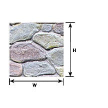 Plastruct Dollhouse Scale Field Stone Sheet 24" x 7" (1 per pack)