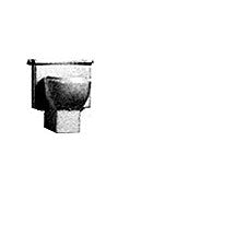 Plastruct Dollhouse Clear Coolly Low Boy Toilet (1 per pack)