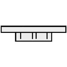 Plastruct 1" Medium Gray ABS Flanged Cap Head (3 per pack)