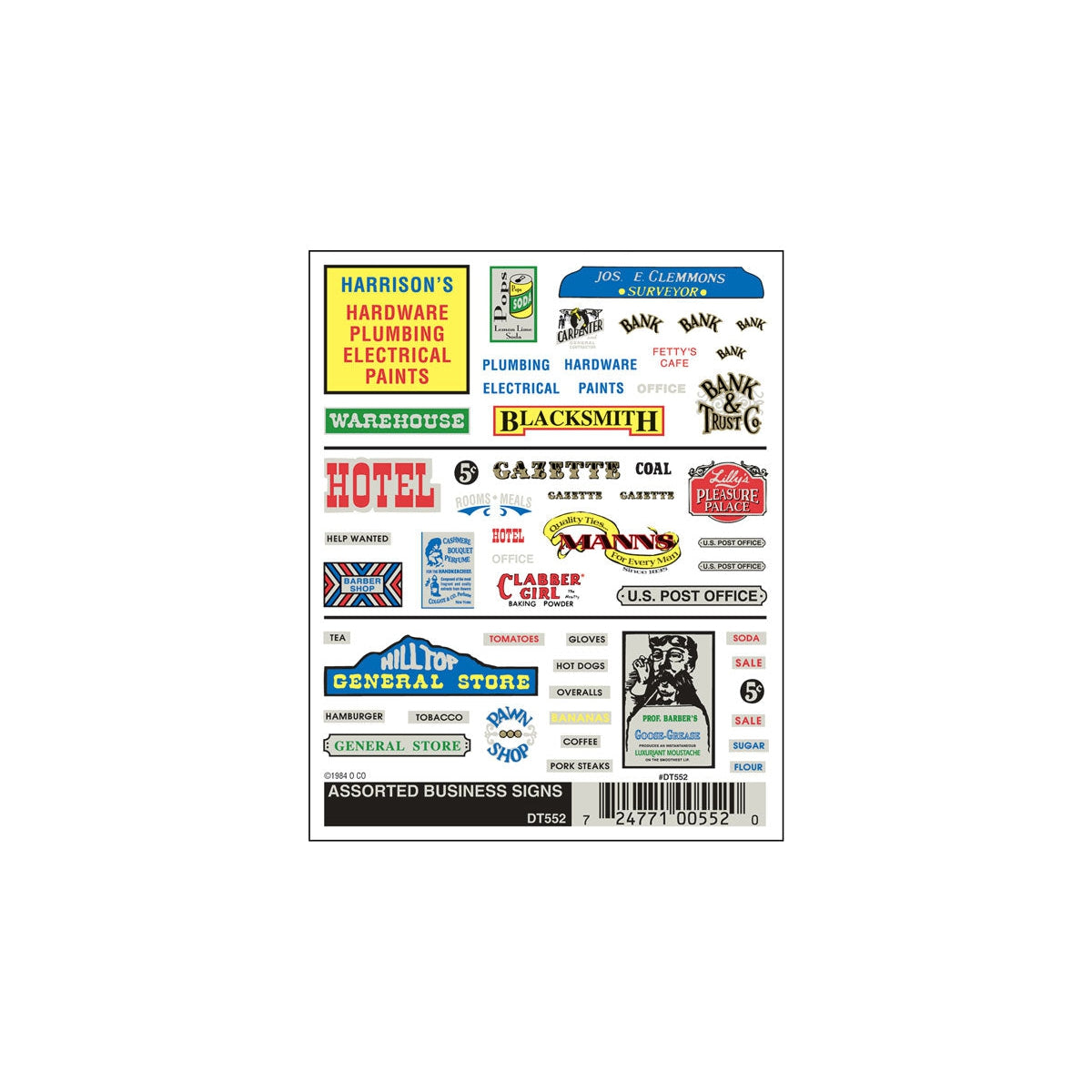 Woodland Scenics Assorted Business Signs Model Parts Warehouse